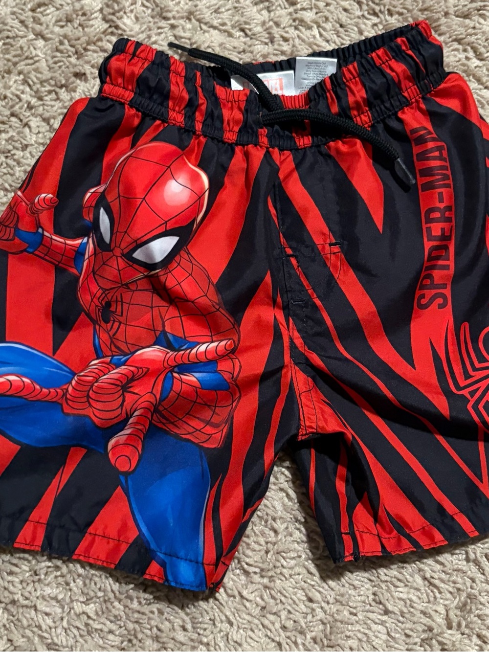 Marvel Spider-Man Boys Size 4 Swim Trunks Swim Shorts